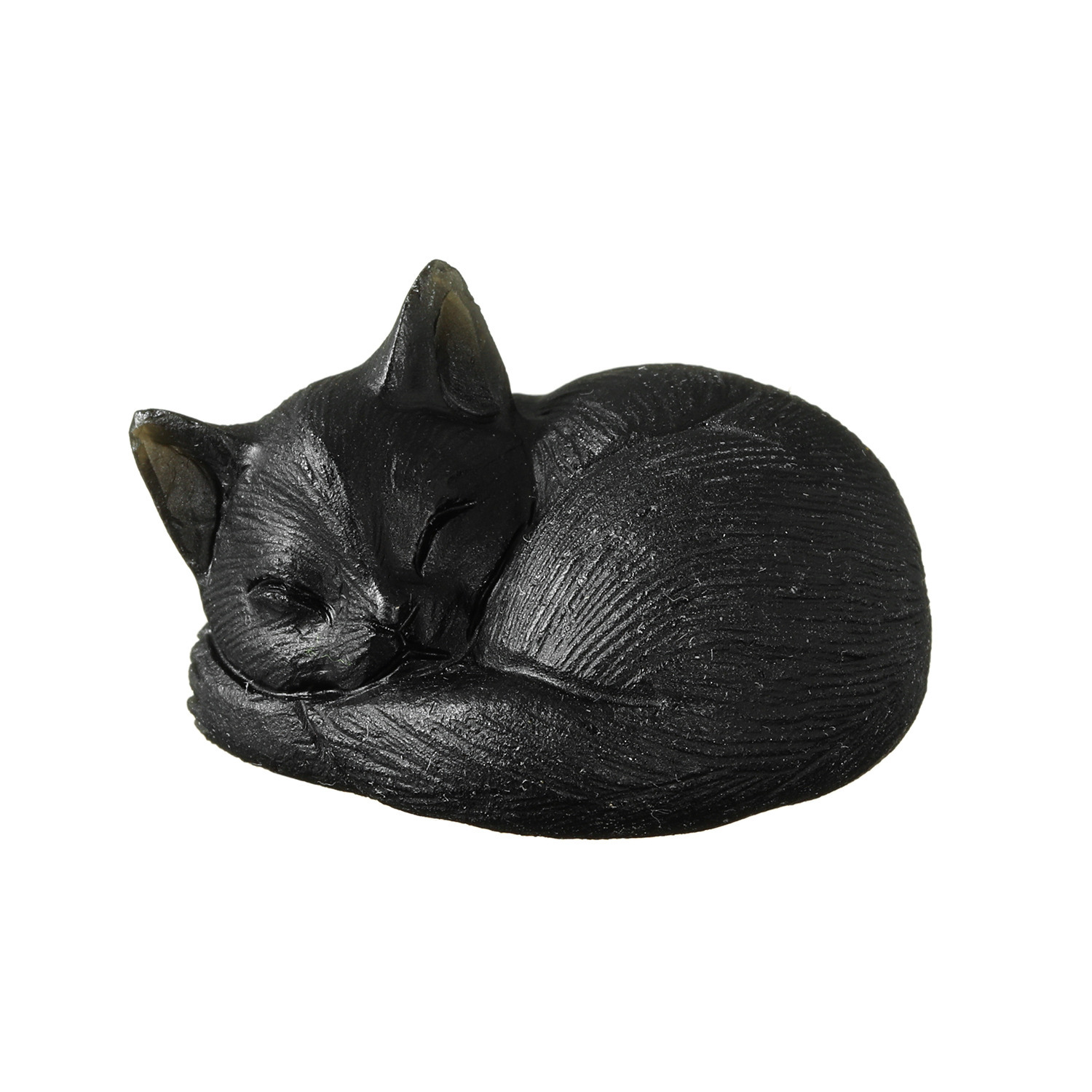 貴煌 天然石 眠り猫 置物