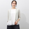 ゼラールスポーツ さらっと快適 シアーストライプ トッパーカーディガン