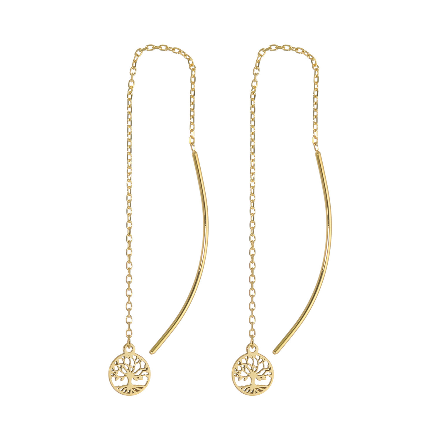 パワーゴールド １８Ｋ ＬＩＦＥ　ＯＦ　ＴＲＥＥ スイングチェーンピアス