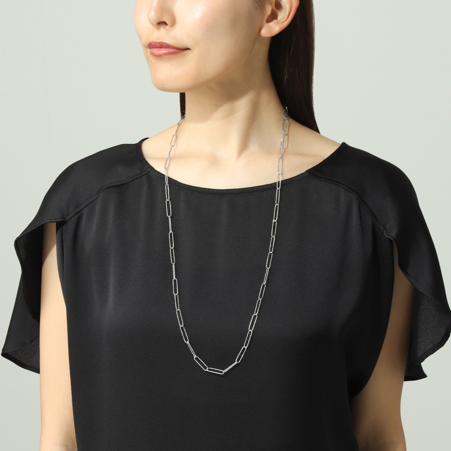デルークス ステンレス ロングネックレス ２色セット