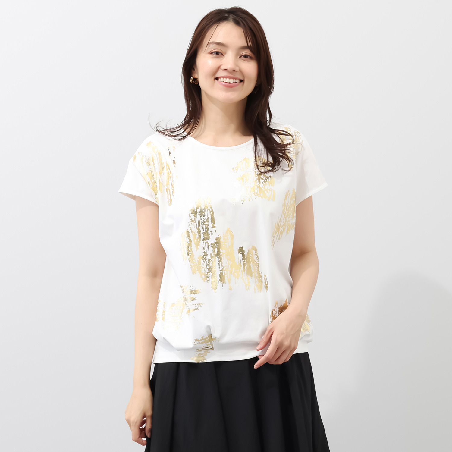 アキ　オザワ 大人のための 上質メタリックＴシャツ “ＫＩＲＡＲＩ”