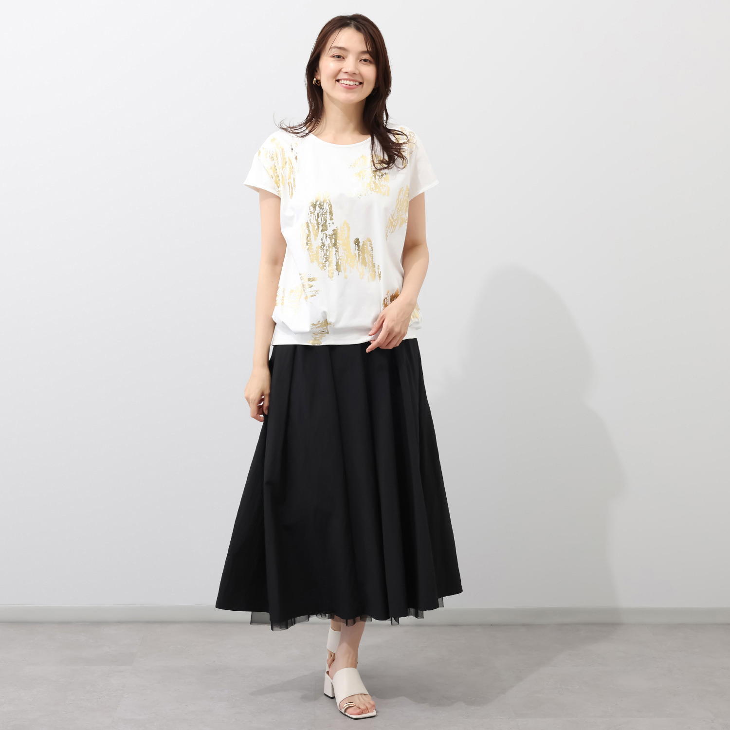 アキ　オザワ 大人のための 上質メタリックＴシャツ “ＫＩＲＡＲＩ”