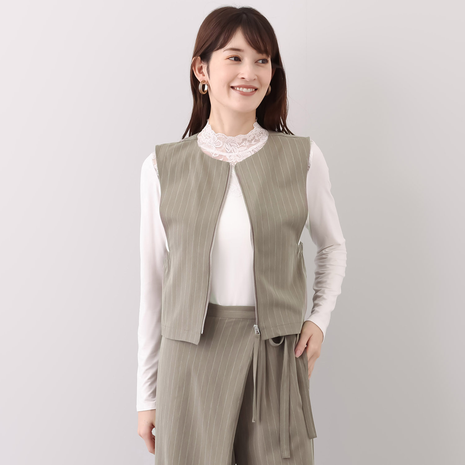 オトナノクラシ 大人のクロップト丈ベスト