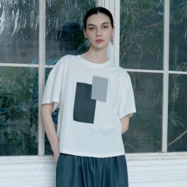 ヨウゾウカタブキ クラックプリント Ｔシャツ