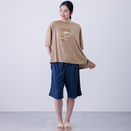 かわいい雑貨屋さん グロリア 接触冷感 プリントＴシャツ ＆パンツ 上下セット