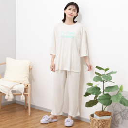 かわいい雑貨屋さん グロリア 接触冷感 ロゴＴシャツ ＆パンツ 上下セット