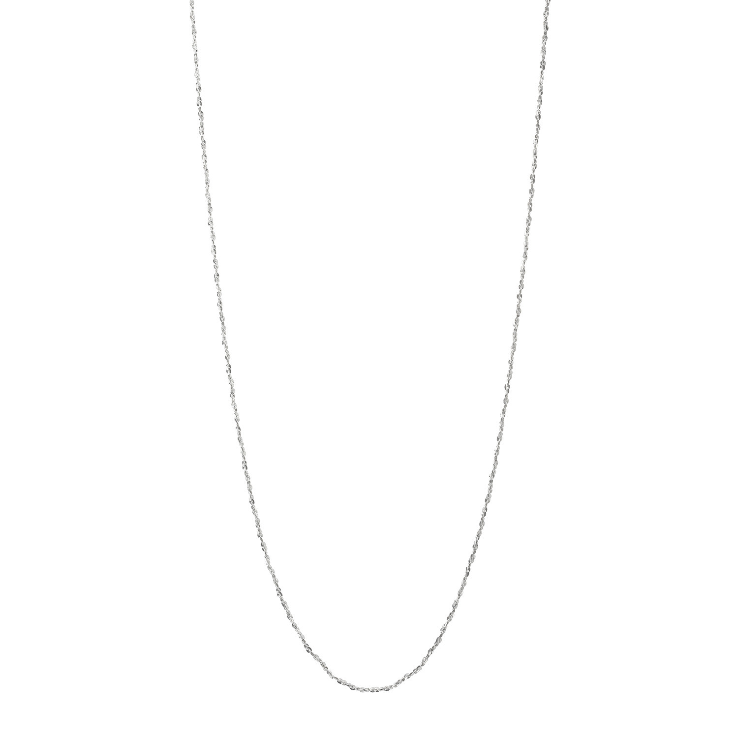リンジェ 最高品位の純プラチナ クリスクロスチェーン ネックレス ＜最長６５ｃｍ＞