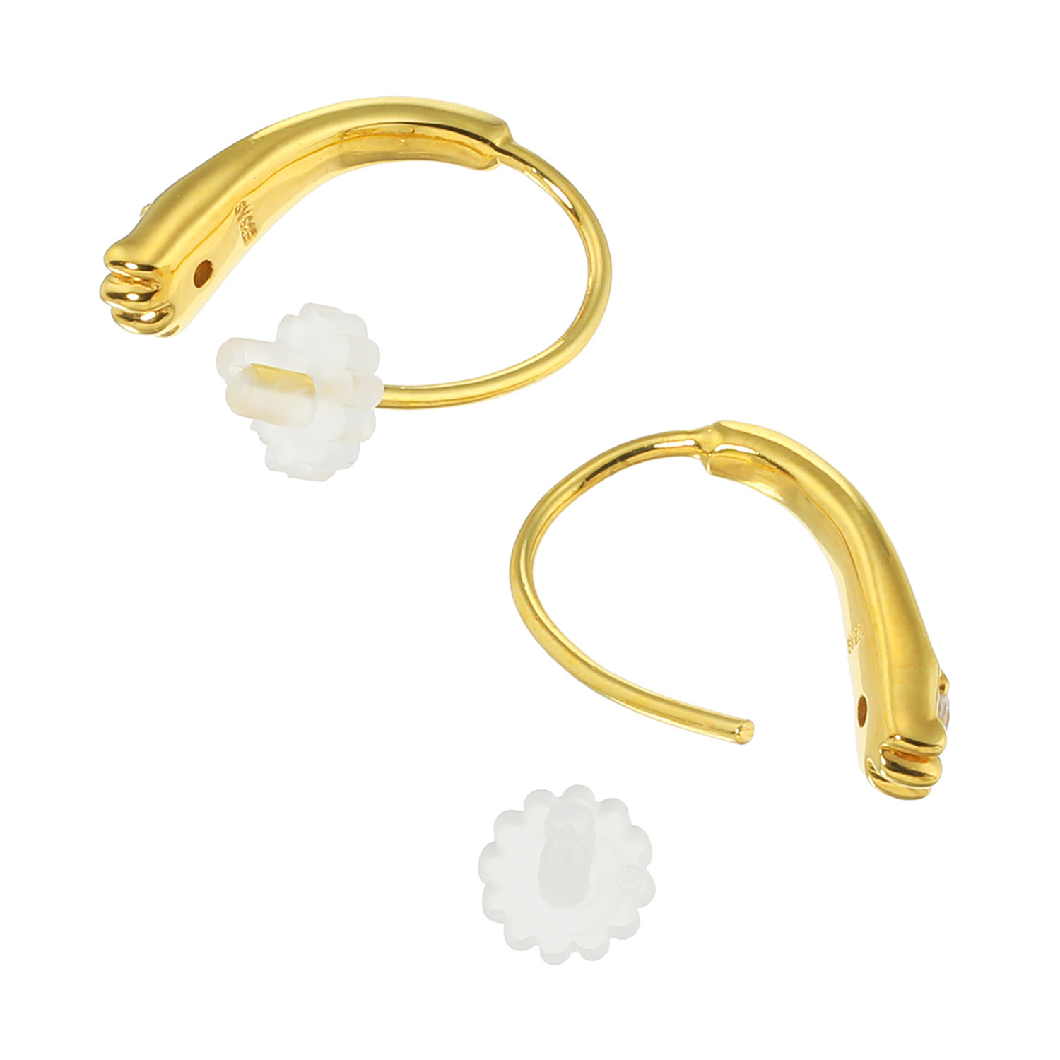 ドルチェモダール シルバー ＣＺ ネコ手ピアス