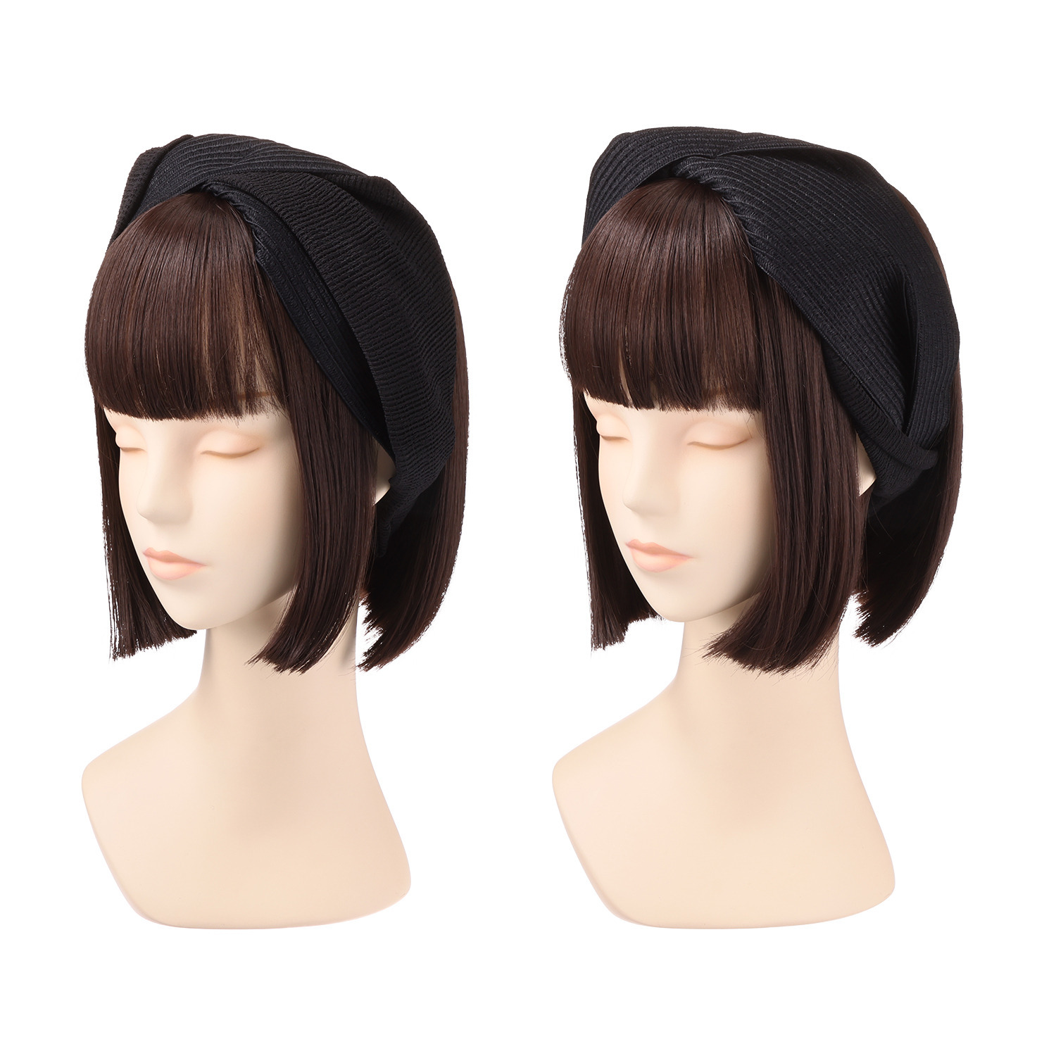 アッピア 洗えるブレード＆リブ風 リバーシブルヘアバンド