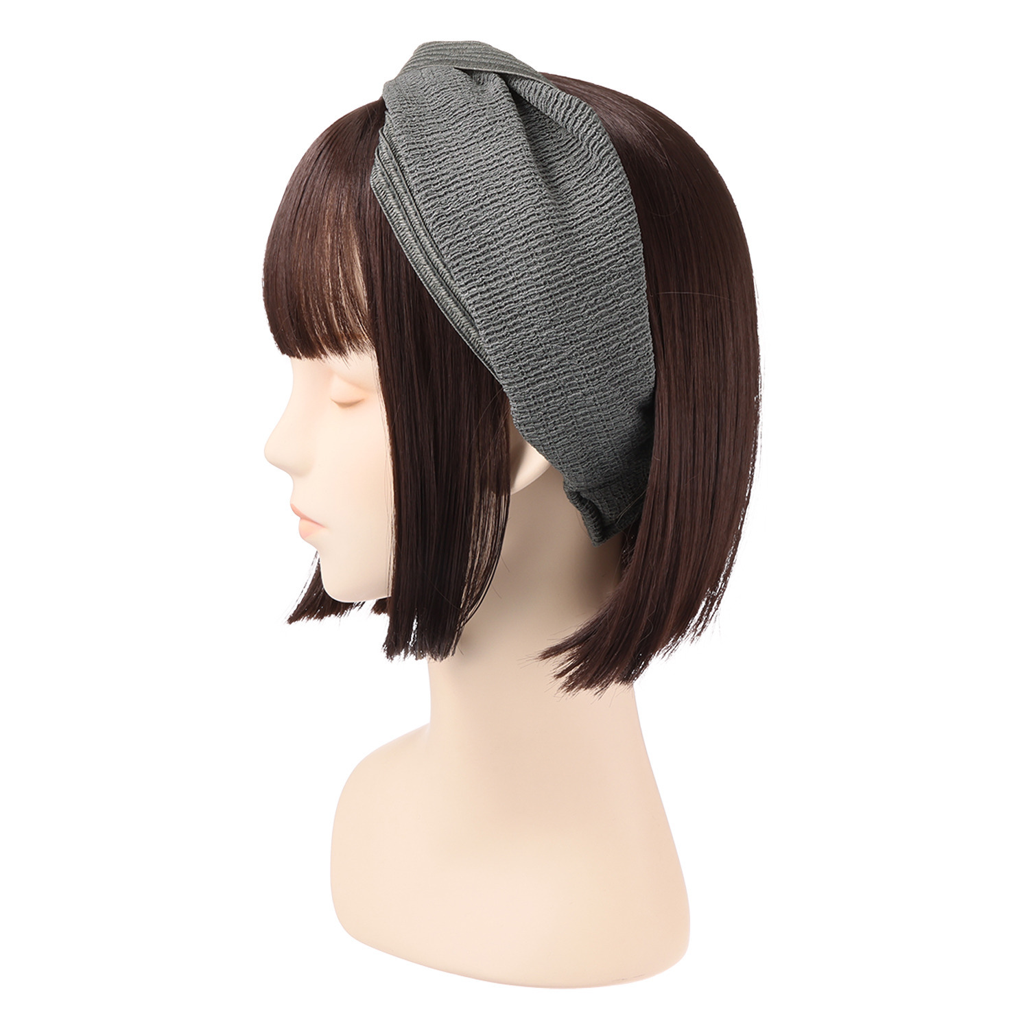 アッピア 洗えるブレード＆リブ風 リバーシブルヘアバンド
