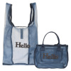 グッシオイタリー Ｈｅｌｌｏロゴ刺しゅう メッシュバッグインバッグ ＜マルシェバッグ付＞
