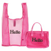 グッシオイタリー Ｈｅｌｌｏロゴ刺しゅう メッシュバッグインバッグ ＜マルシェバッグ付＞