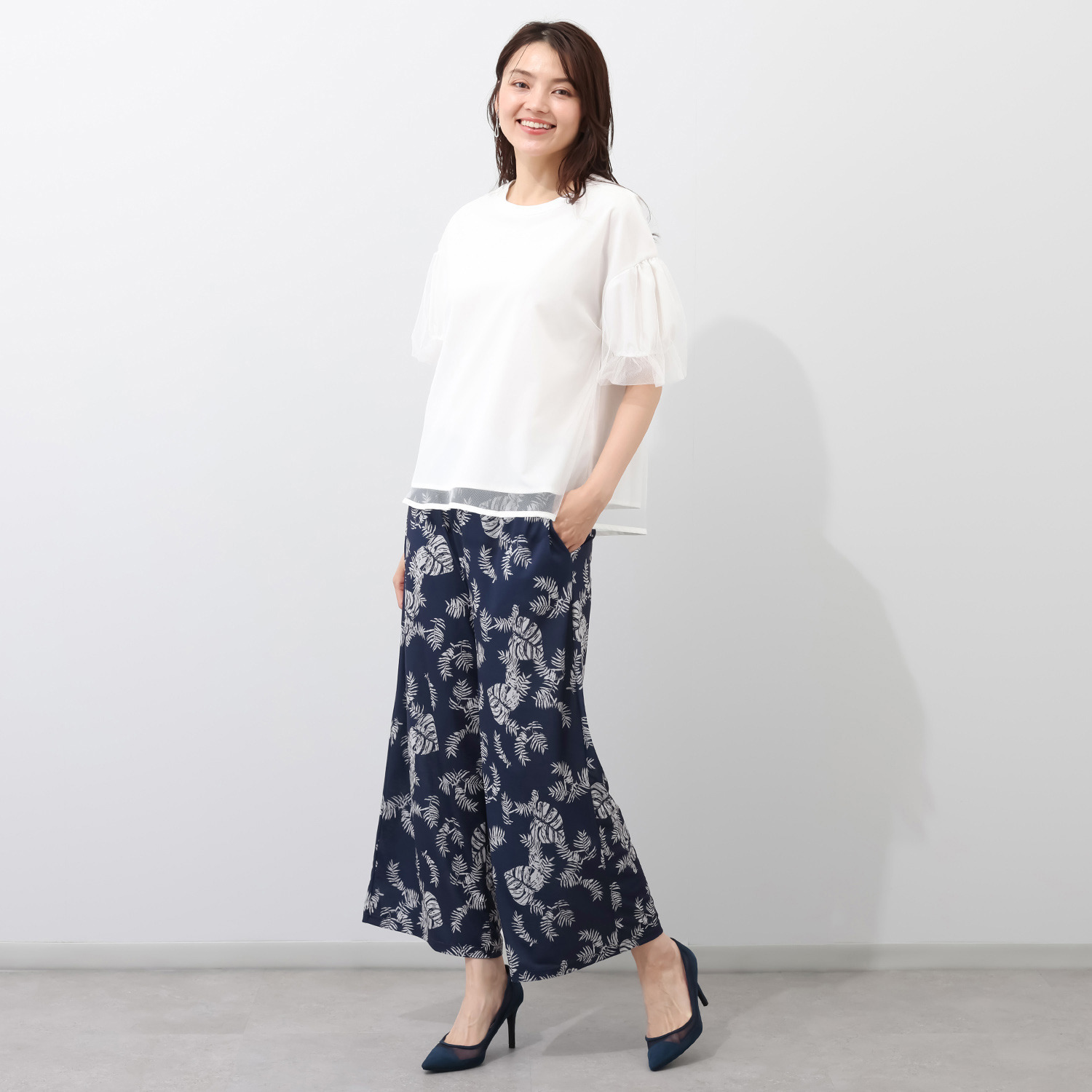 ダジュール さらさら快適 プリントパンツ
