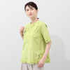 アズイズ　ビーマイセルフ バイ　ネイチャーズ カットワーク刺しゅう 五分袖プルオーバー