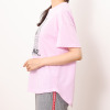 ハッピーフェイス さらっと快適 綿混柔らかカットソー生地 ゆったりＴシャツ＆ ラインロゴパンツ スポーティー上下セット