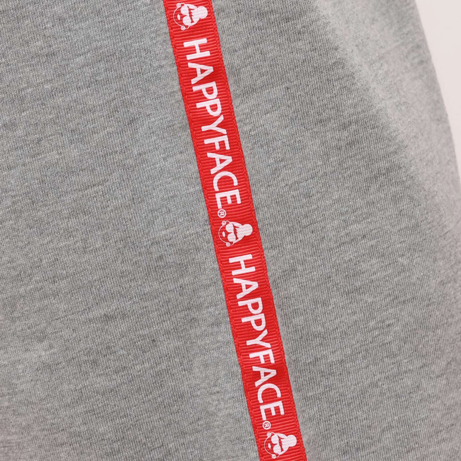 ハッピーフェイス さらっと快適 綿混柔らかカットソー生地 ゆったりＴシャツ＆ ラインロゴパンツ スポーティー上下セット