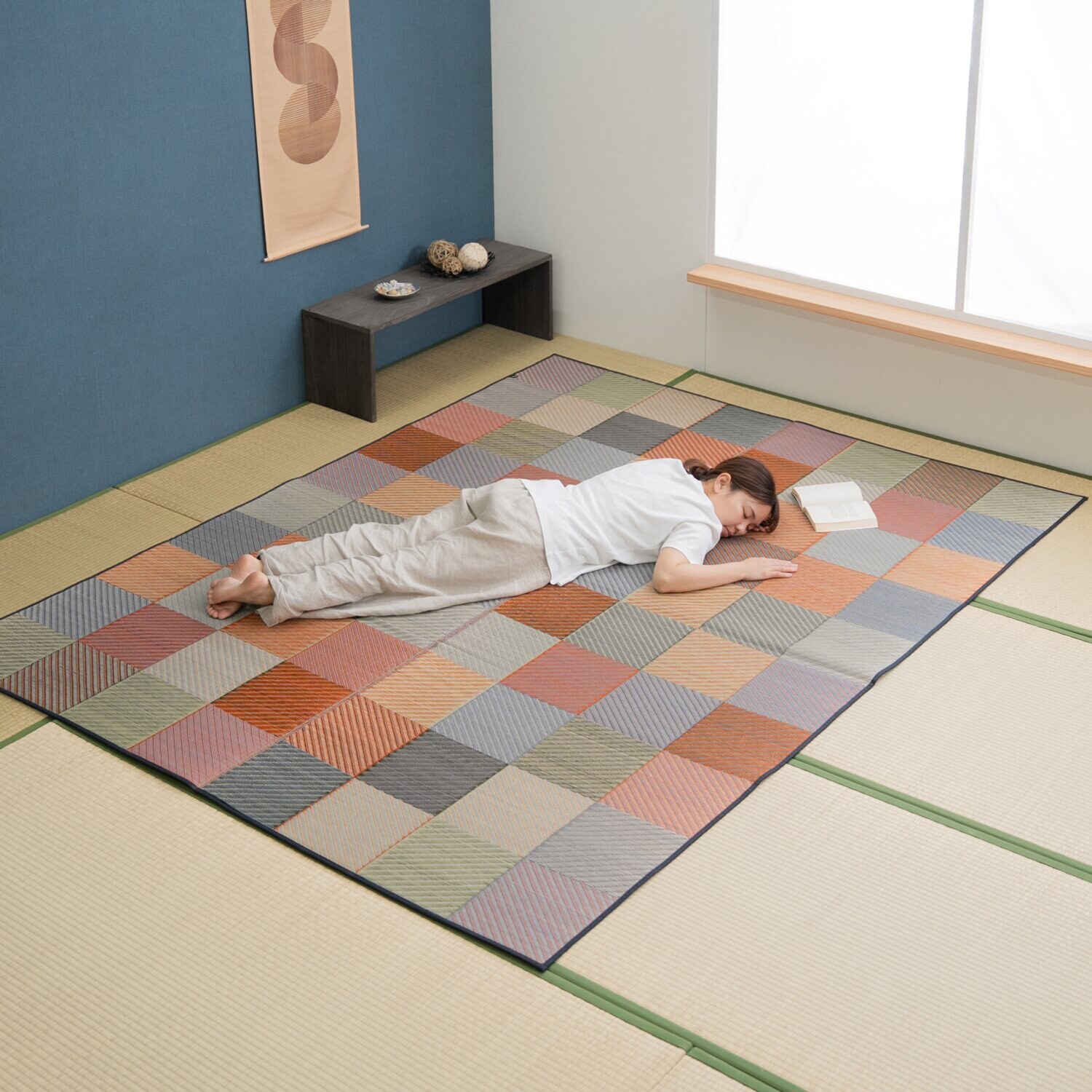 イケヒコ さらっと涼やかお部屋彩る 熊本産い草を織った 日本製い草ラグ ＜１９１×２５０ｃｍ＞