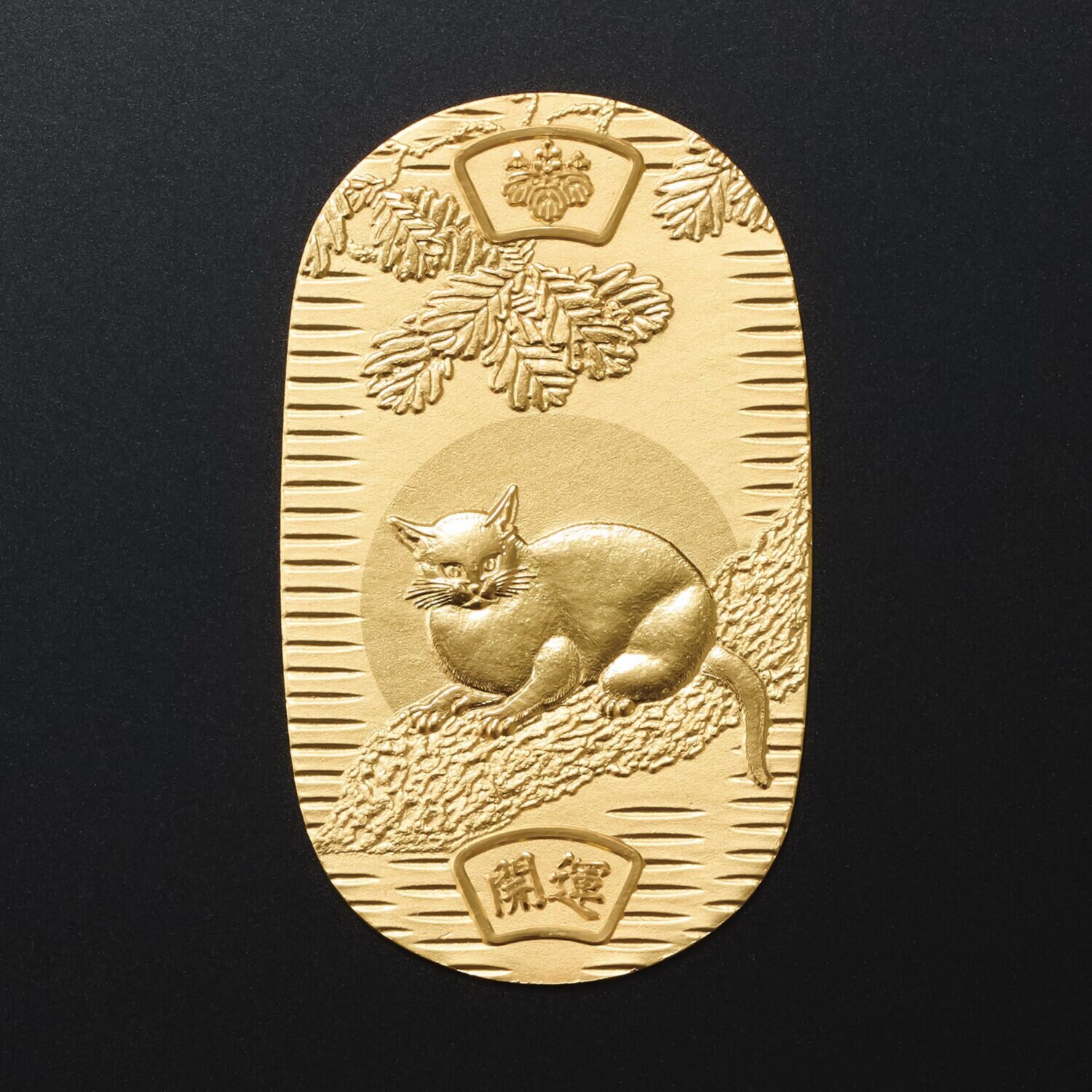 光則 純金製　大判 “黒き猫” ＜１００ｇ＞