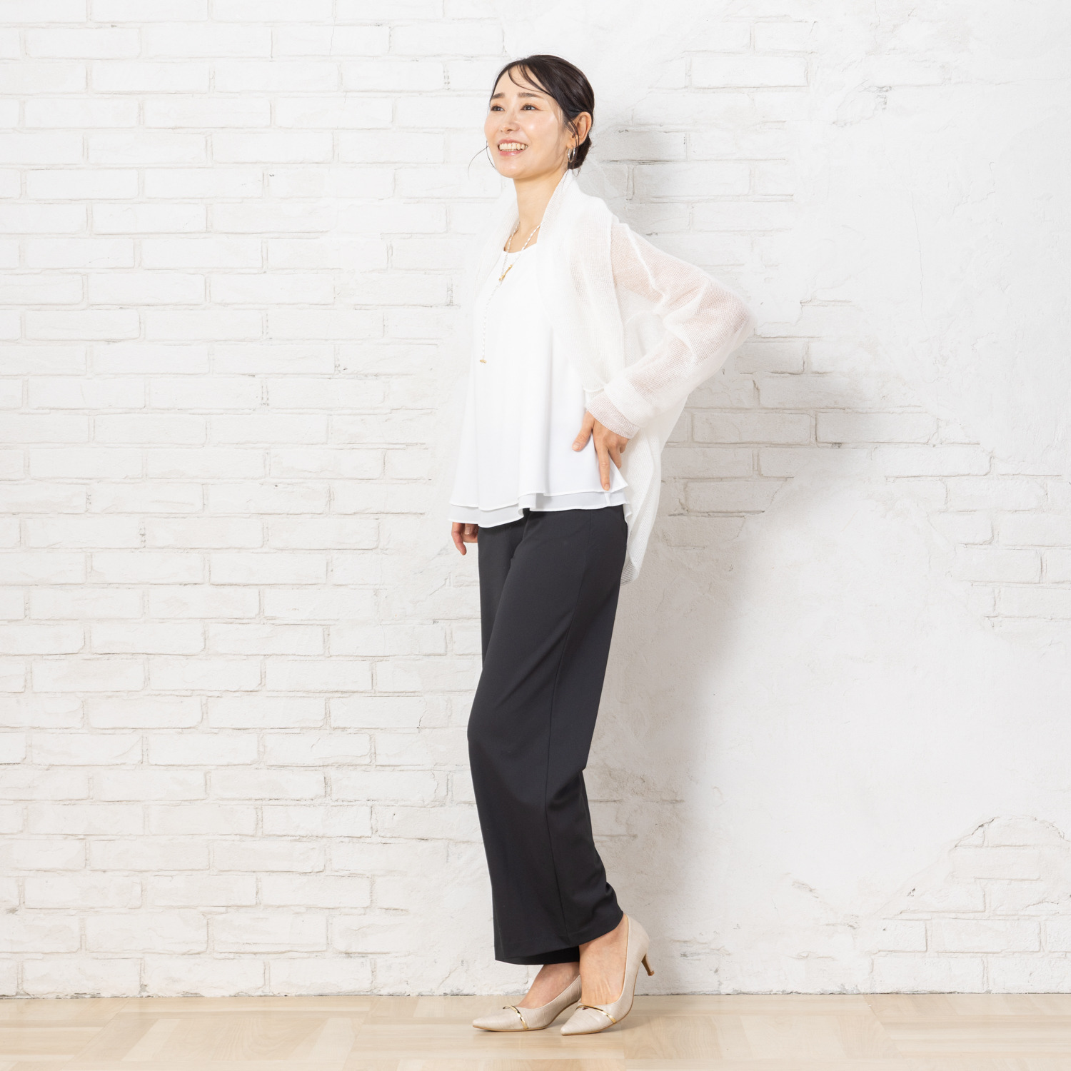 ピーツー 通気性がすごい！！！！！ メッシュなのに透けにくい ゆったりストレートパンツ ＜股下６８ｃｍ＞