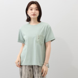 ヘブンアンドアース 接触冷感・ＵＶカット 異素材使い ポケット付Ｔシャツ