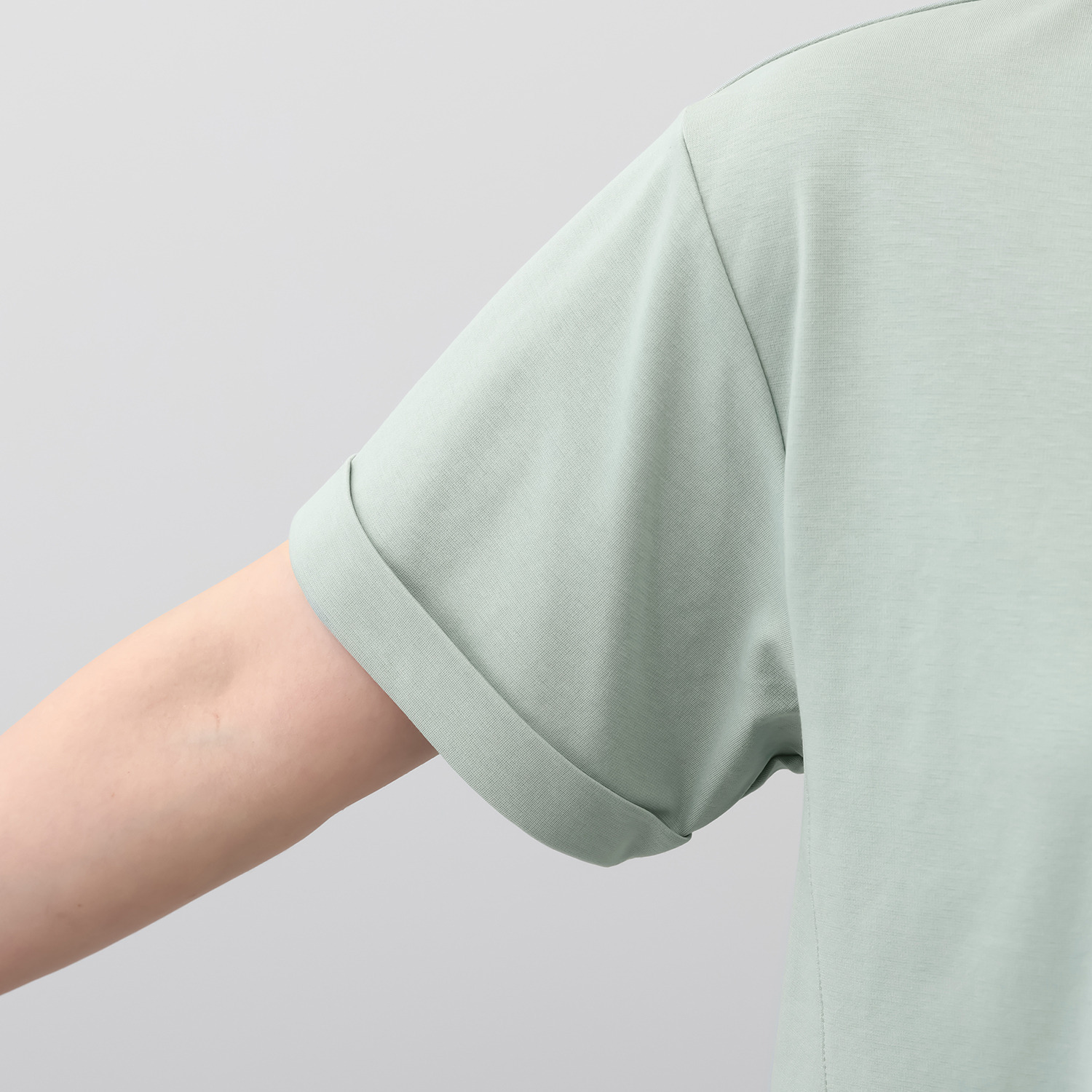 ヘブンアンドアース 接触冷感・ＵＶカット 異素材使い ポケット付Ｔシャツ