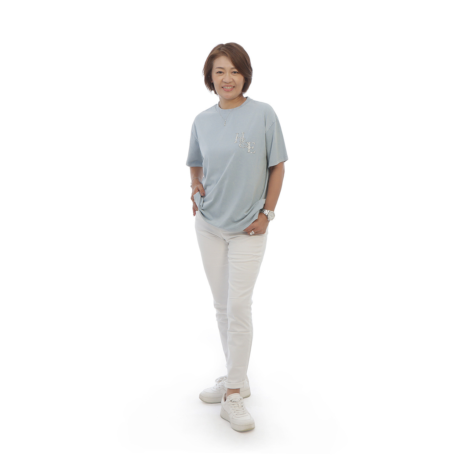 ヘブンアンドアース 接触冷感・ＵＶカット グリッターロゴ Ｔシャツ
