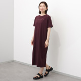 ヘブンアンドアース 接触冷感・ＵＶカット 異素材刺しゅう Ｔワンピース