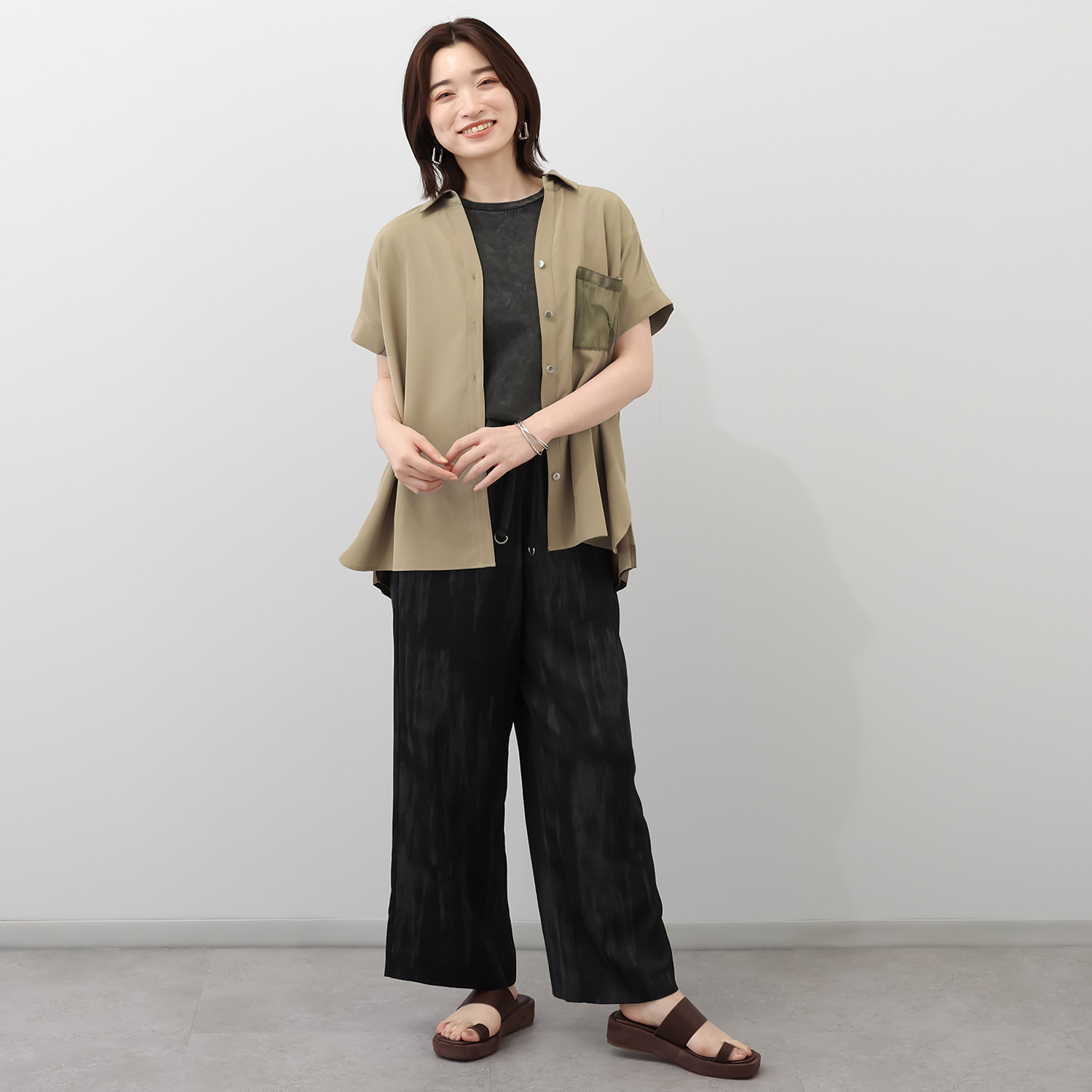 ヘブンアンドアース 接触冷感 チュールドッキングシャツ