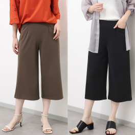 上質ごこち ソアロン（Ｒ） クロップトパンツ ２本セット