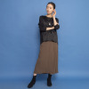 ヤエアジュテ 重ね着も１枚着も映える シルクストレッチで贅沢 ブラウス見えプルオーバー