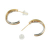 フェルーチェ １０Ｋトリカラーゴールド スリーライン フープピアス