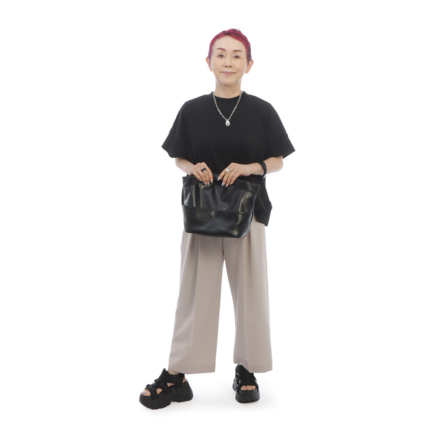 コモエリークローゼット クロップトワイドパンツ