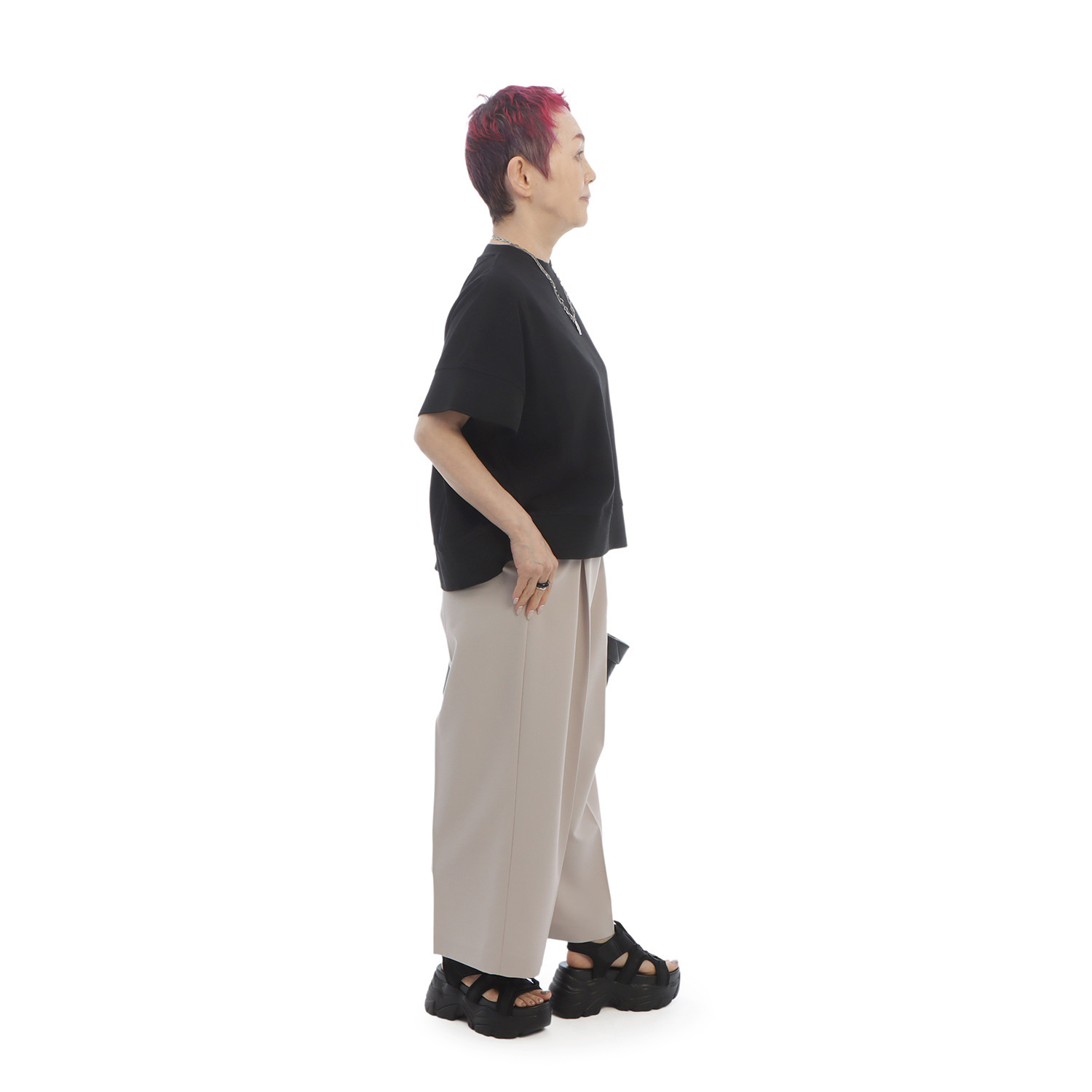 コモエリークローゼット クロップトワイドパンツ
