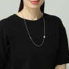 イージーシルバー シルバー メダイロザリオデザイン ロングネックレス
