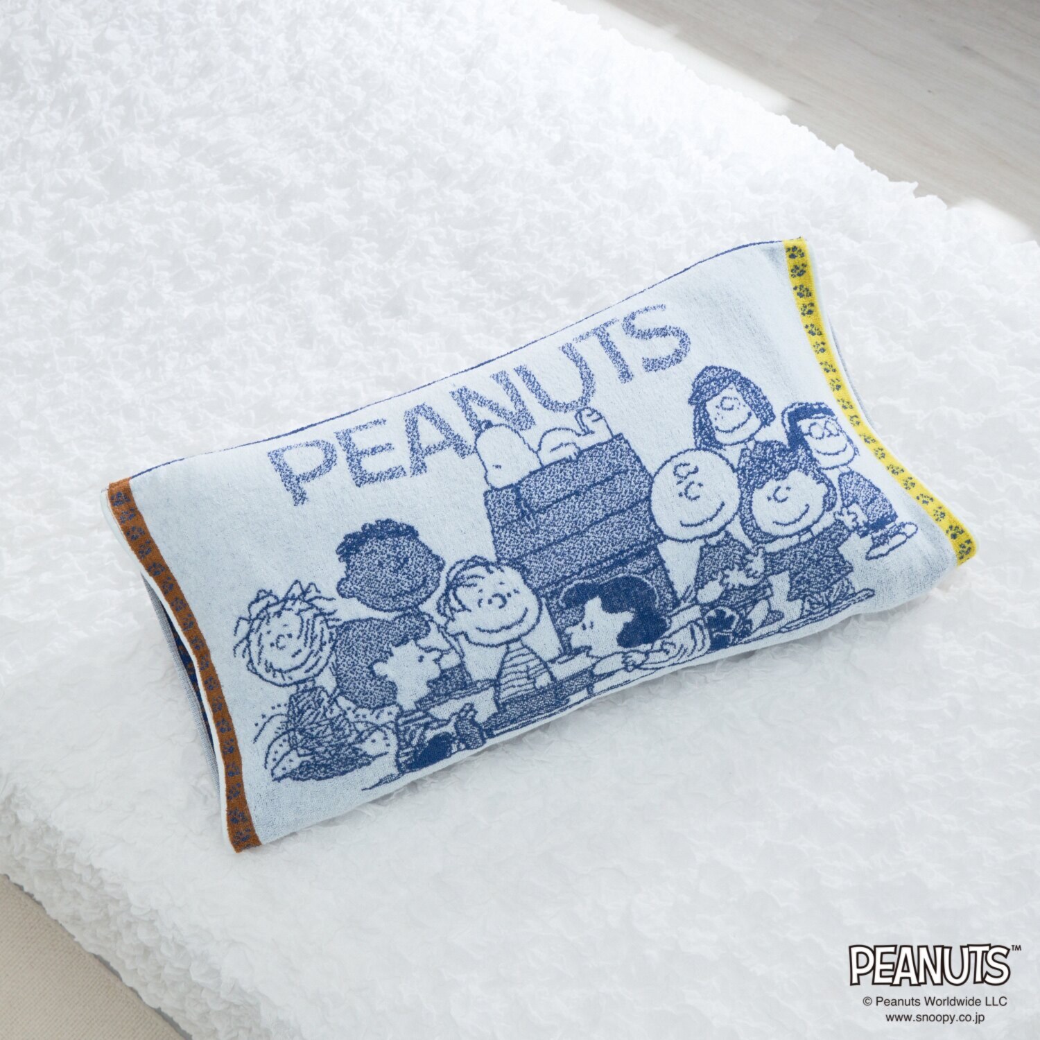 スヌーピー ＰＥＡＮＵＴＳ のびのびタオル コットンピローケース ２色セット