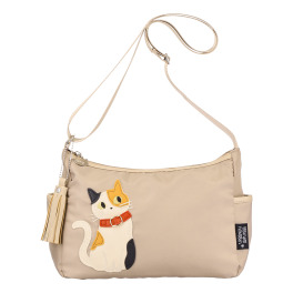 ダジュール ねこアップリケ ショルダーバッグ