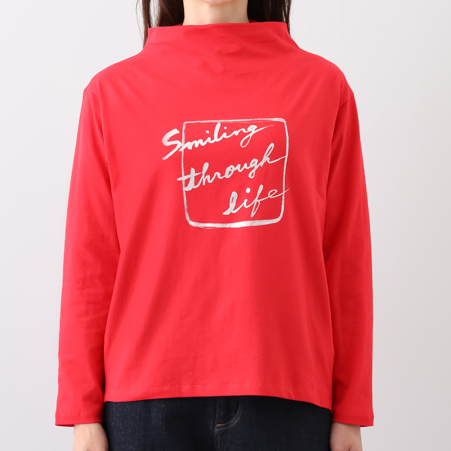 ウノ・ウノ・ドゥーエ オリジナルロゴ モックネックＴシャツ