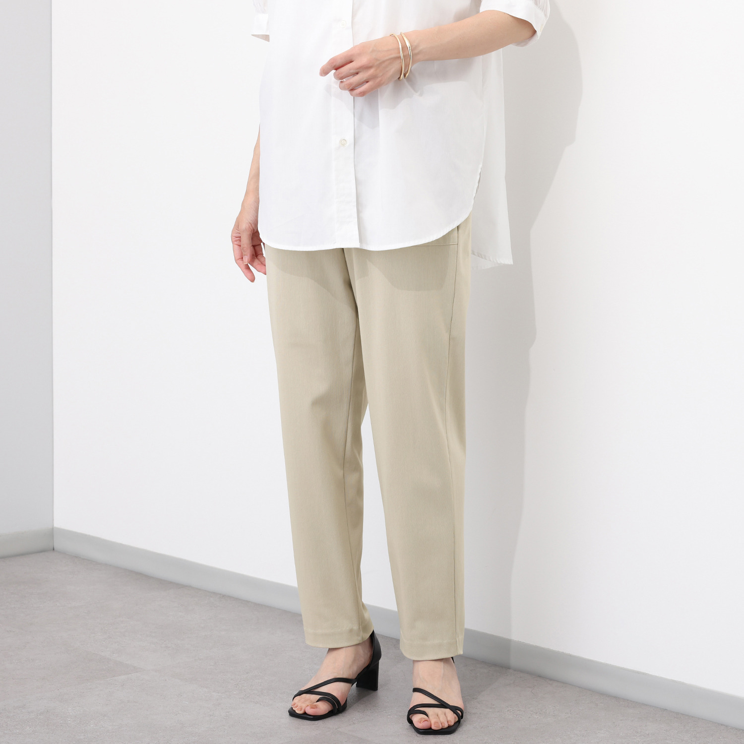 アンダモン ＵＶカット・接触冷感 さらさら！気持ち良い！ 綿１００％トリコット編 ベイカーパンツ ＜股下７２ｃｍ＞