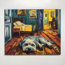 インテリアアート ベッドルームの シュナウザー ＜約２２×２７．３ｃｍ＞