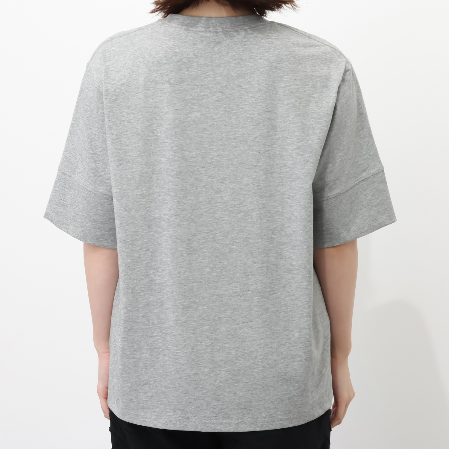 ラ　ヴァーグ　デトワール 袖口ターンバック ソフトコットン混天竺 メッセージプリント リラックスＴシャツ