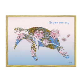 インテリアアート アニマルシルエットアート “シータートルＳ” ＜約１７ｘ１２．５ｃｍ＞