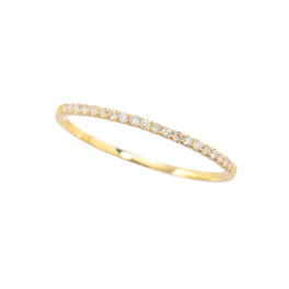 エムイー・ブリランテ 細身なのに強く光る １８Ｋ＆ダイヤモンド ルミナス ハーフエターナルリング