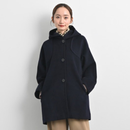元町ゼラール ラグジュアリーの極み！ 内モンゴルアルバス産 ホワイトカシミヤ１００％ ミドル丈ダッフルコート
