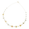 ジュペレ　ジョーヌ １８Ｋ 白蝶パール＆ 国産ベビーアコヤパール ゴールデンミックス ステーションネックレス