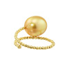 ジュペレ　ジョーヌ １８Ｋ ライトゴールドカラー 白蝶パール トゥインクル フレキシブルリング