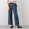アトリエール コットンパイルデニム ストレッチ ワイドストレートパンツ ＜股下７０ｃｍ＞