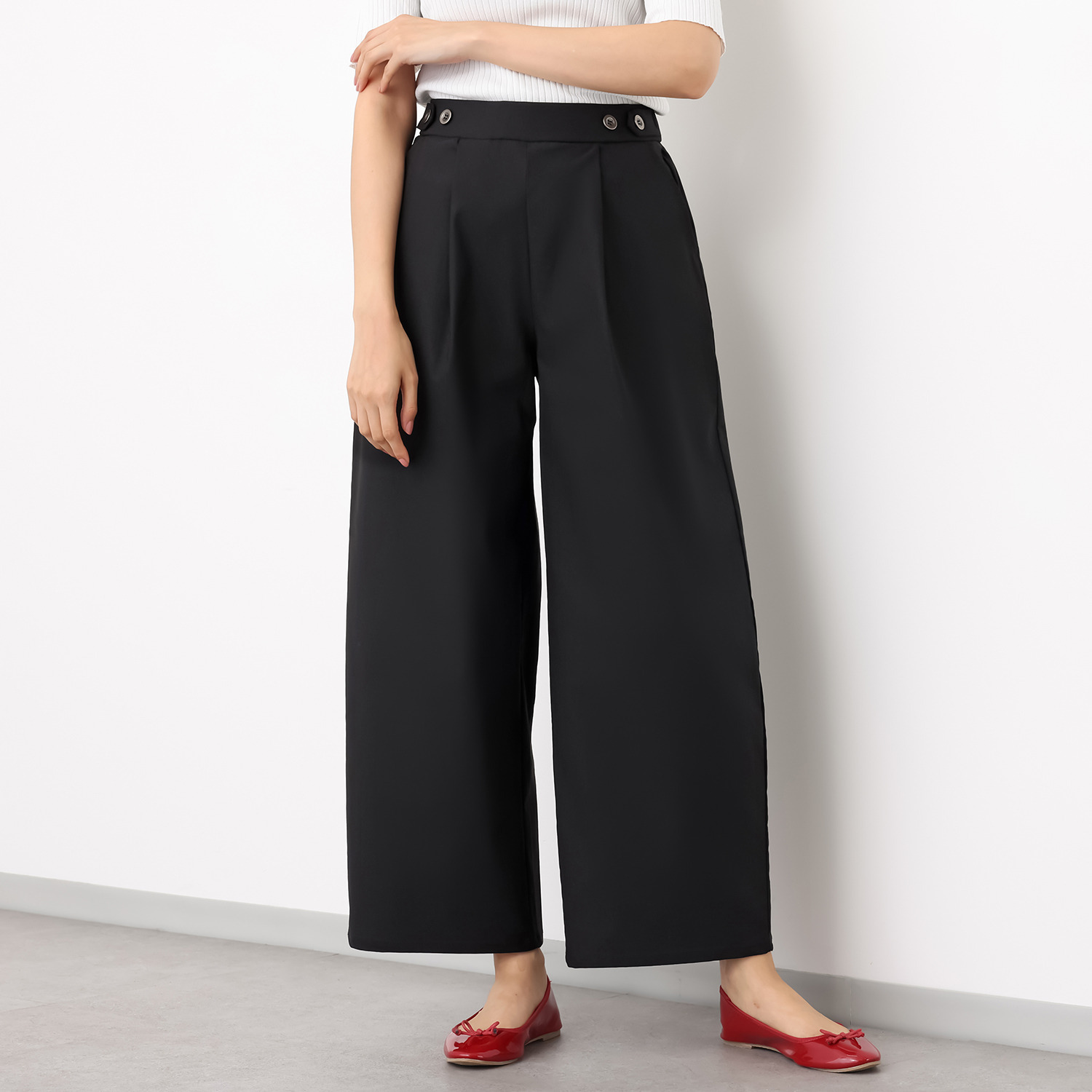 アトリエール ハイパワーストレッチ ライトコットン バレルパンツ