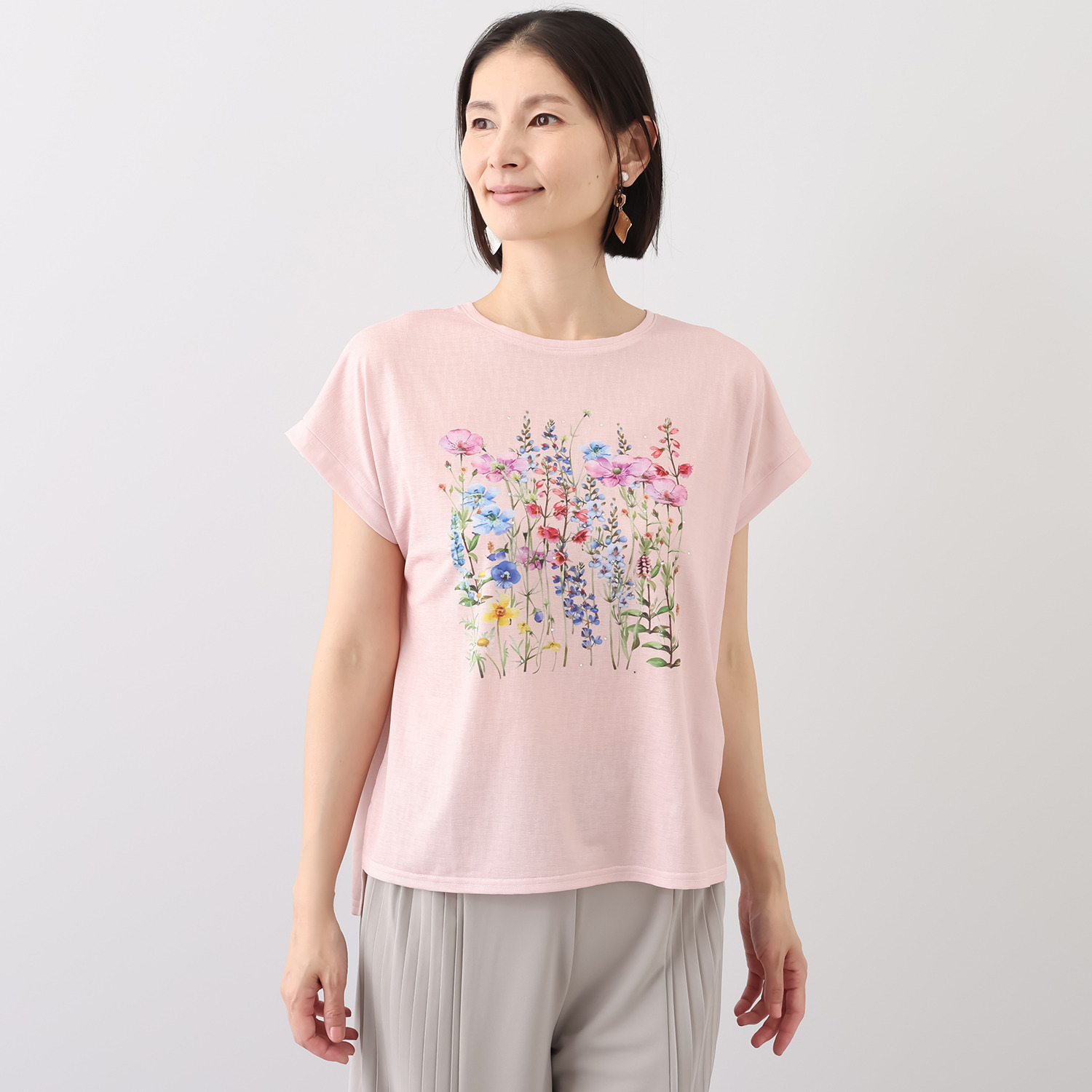 ダジュール フラワープリント プルオーバー