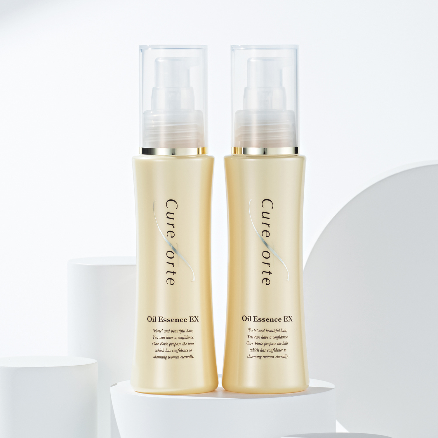 キュアフォルテ 髪と頭皮の老舗サロン開発 しなやかハリツヤ髪へ導く ヘアオイル美容液 新オイルエサンス　ＥＸ デビュー２本セット