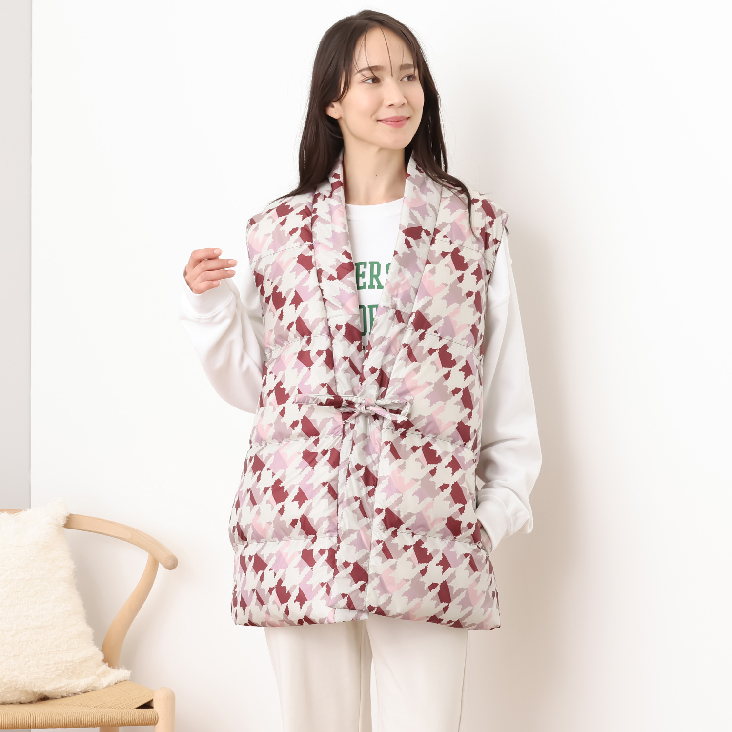 モリリン 高級羽毛を贅沢に使用 軽くてあったか！ ホワイトダックダウン 羽毛ちゃんちゃんこ
